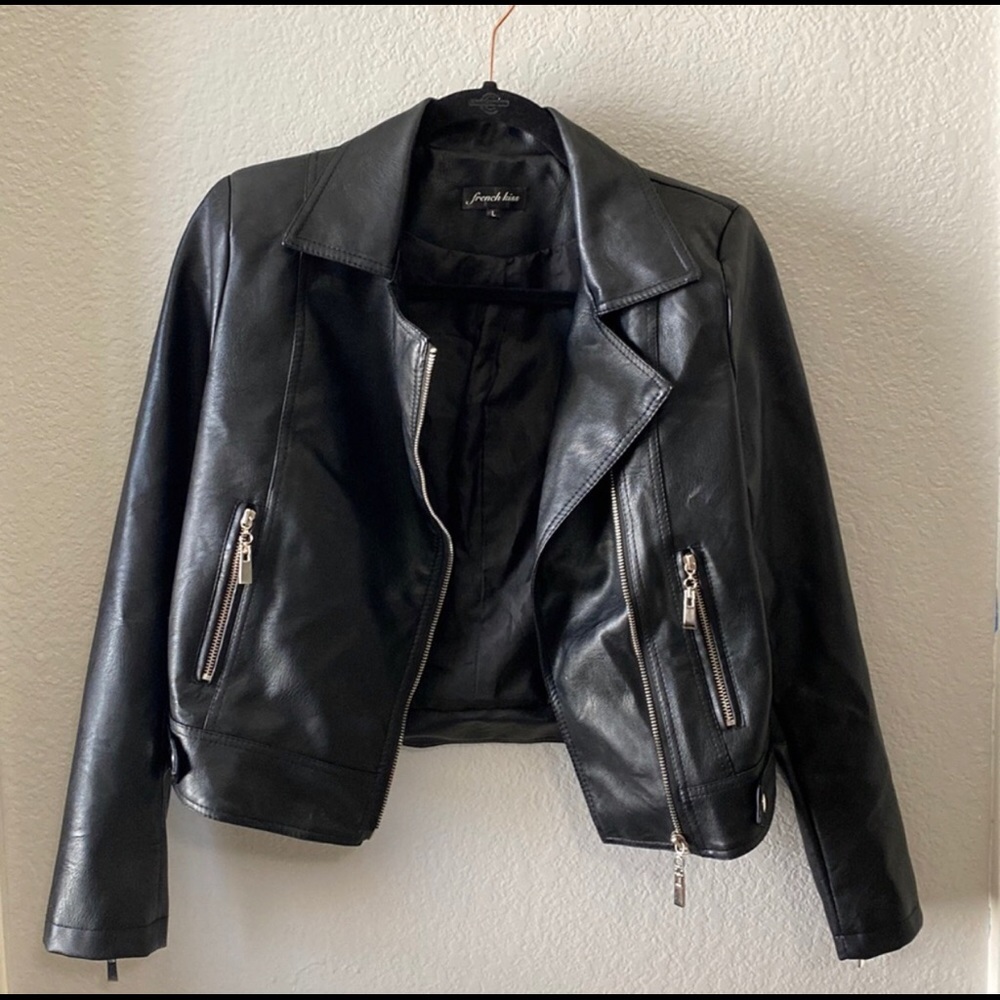 French Kiss Faux Leather Moto Jacket